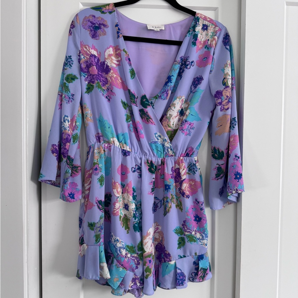 Floral V-Neck Romper